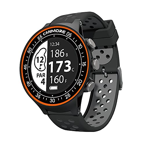 CANMORE TW410G GPS Golf Watch with Step Tracking (Orange)- 40,000+ Free Worldwide Golf Courses Preloaded – Minimalist & User Friendly