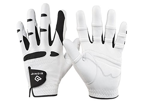 Bionic StableGrip with Natural Fit Golf Glove – White (Medium/Large, Left)
