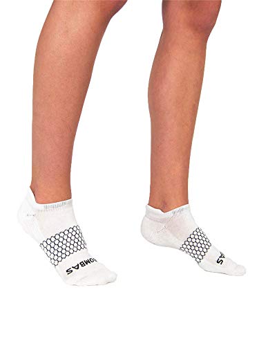 Bombas Women’s Original’s White Ankle Socks, Size Medium