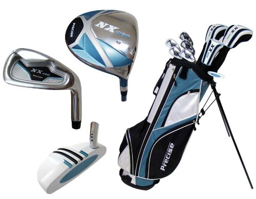 Precise Deluxe Women’s Petite Complete Set (Blue), Graphite Hybrids with Steel Irons, Right Hand, Regular