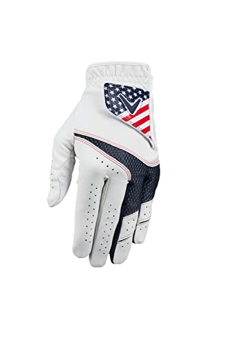 Callaway Golf 2023 Men’s Weather Spann Golf Glove (USA, Single, Medium , New Model , Cadet (Shorter Fingers), Worn on Left Hand)