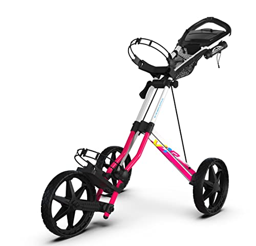 Sun Mountain Golf Speed Cart V1R 3 Wheel Pursh Cart – Pink White Blue