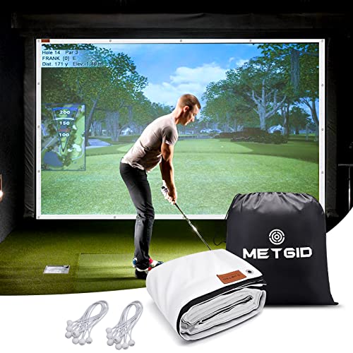 Golf Simulator Impact Screen with 16 Grommet Holes for Golf Training, Indoor HD Golf Impact Screen Available in 2 Sizes 118 x 102 inch