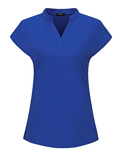 Vidusou Womens Golf Shirts,Short Sleeve Polo Tennis Qucik-Dry Royalweight Golf Clothes Athletic Workout Tops Sport Running Tee Shirts Royal Blue M