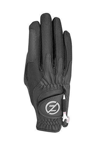 Zero Friction Women’s Compression Fit Golf Glove, Right Hand, Black, One Size