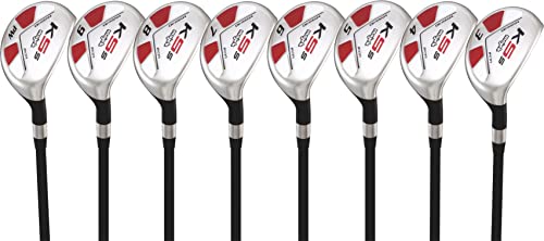 Senior Mens Majek Golf All Hybrid Complete Full Set which Includes #3 4 5 6 7 8 9 PW Senior Flex with Senior Midsize Majek K5s Design High Traction Tech Grips Right Handed Clubs