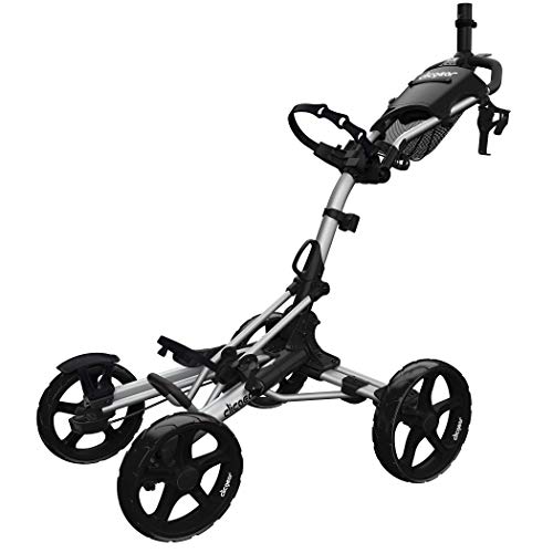 Clicgear Model 8.0+ Golf Push Cart, 4-Wheel Foldable Walking Golf Cart (Silver)