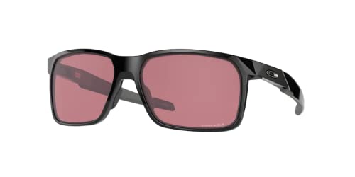 Oakley Portal X OO9460 946002 59MM Polished Black/Prizm Dark Golf Rectangle Sunglasses for Men + BUNDLE With Designer iWear Complimentary Eyewear Kit
