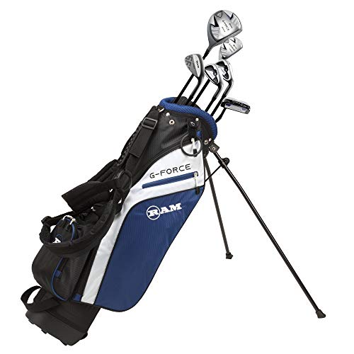 Ram Golf Junior G-Force Boys Right Hand Golf Clubs Set with Bag (Ages 4-6 (No Hybrid and SW))