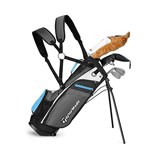 TaylorMade Rory Junior Golf Set K40 (6 PC Set, Right Hand, Regular Flex),Black/Blue/White