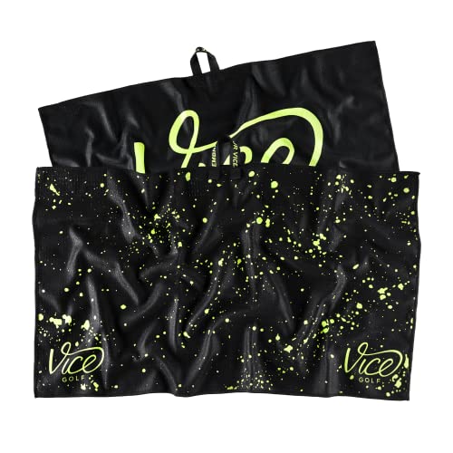 VICE Golf Shine Microfiber Towel | Drip Lime | Perfect for Cleaning Clubs and Balls | Multiple Colors Available