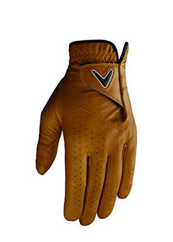 Callaway Golf Opti Color Men’s Golf Glove (Worn on Left Hand, Large, Tan, Single Glove)