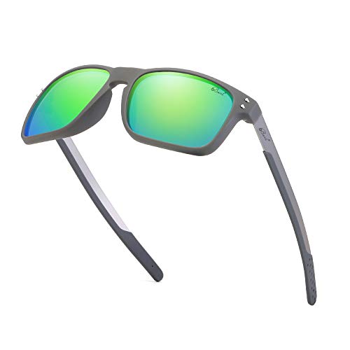 Bevi Polarized Sports Sunglasses Square Glasses for Men Women Running Cycling Fishing Golf Baseball 2556C4