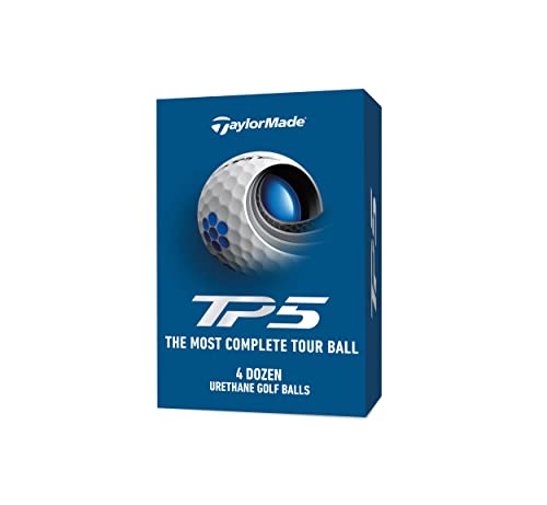 TaylorMade 2021 TP5 (3+1 Box) 4DZ Golf Ball Pack, white