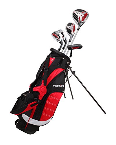 Precise XD-J Junior Complete Golf Club Set for Children Kids – 3 Age Groups Boys & Girls – Right Hand & Left Hand! (Red Ages 6-8, Right Hand)