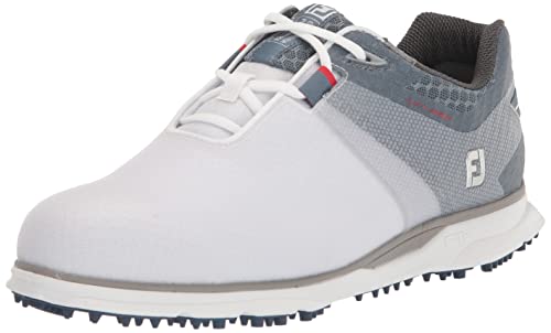 FootJoy Men’s Pro|sl Sport Golf Shoe, White/Blue Fog, 10.5