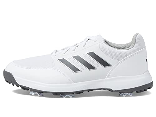 adidas Men’s TECH Response 3.0 Golf Shoe, FTWR White/Dark Silver Metallic/Silver met, 11