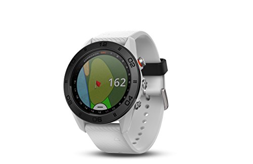 Garmin Approach S60, Premium GPS Golf Watch with Touchscreen Display and Full Color CourseView Mapping, White w/ Silicone Band