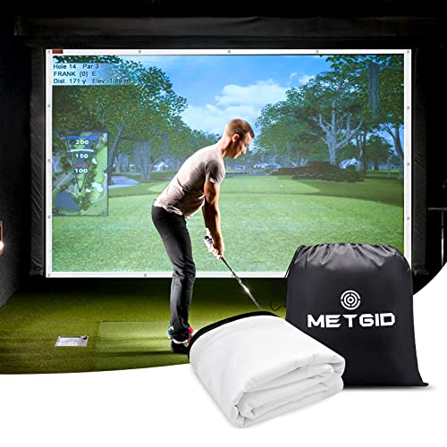 METGID Golf Simulator Impact Screen for Golf Training,16pcs Grommet Holes Family Indoor Series Available in 4 Sizes 118 x 102 inch