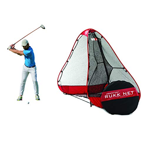 Rukket 10x7ft Pop Up Golf Net | Orginal Rukknet | Practice Driving Indoor and Outdoor | Backyard Swing Training Aids