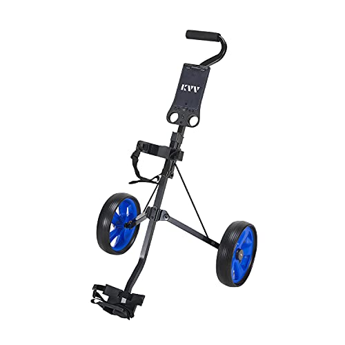 KVV Adjustable 2-Wheel Golf Cart for Juniors from 3 to 10 Years Old(Black/Blue)