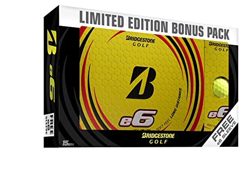 Bridgestone Golf 2021 e6 Bonus Pack Yellow/Free Sleeve Golf Balls