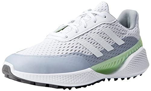 adidas Women’s SUMMERVENT Spikeless Golf Shoes, Footwear White/Footwear White/Almost Lime, 7.5