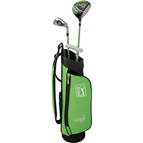 PGA TOUR GS1 Series Junior 5-Piece Golf Club Set, XS, Green, Right Handed, Ages 3-5 Years, Height Range 42-49″