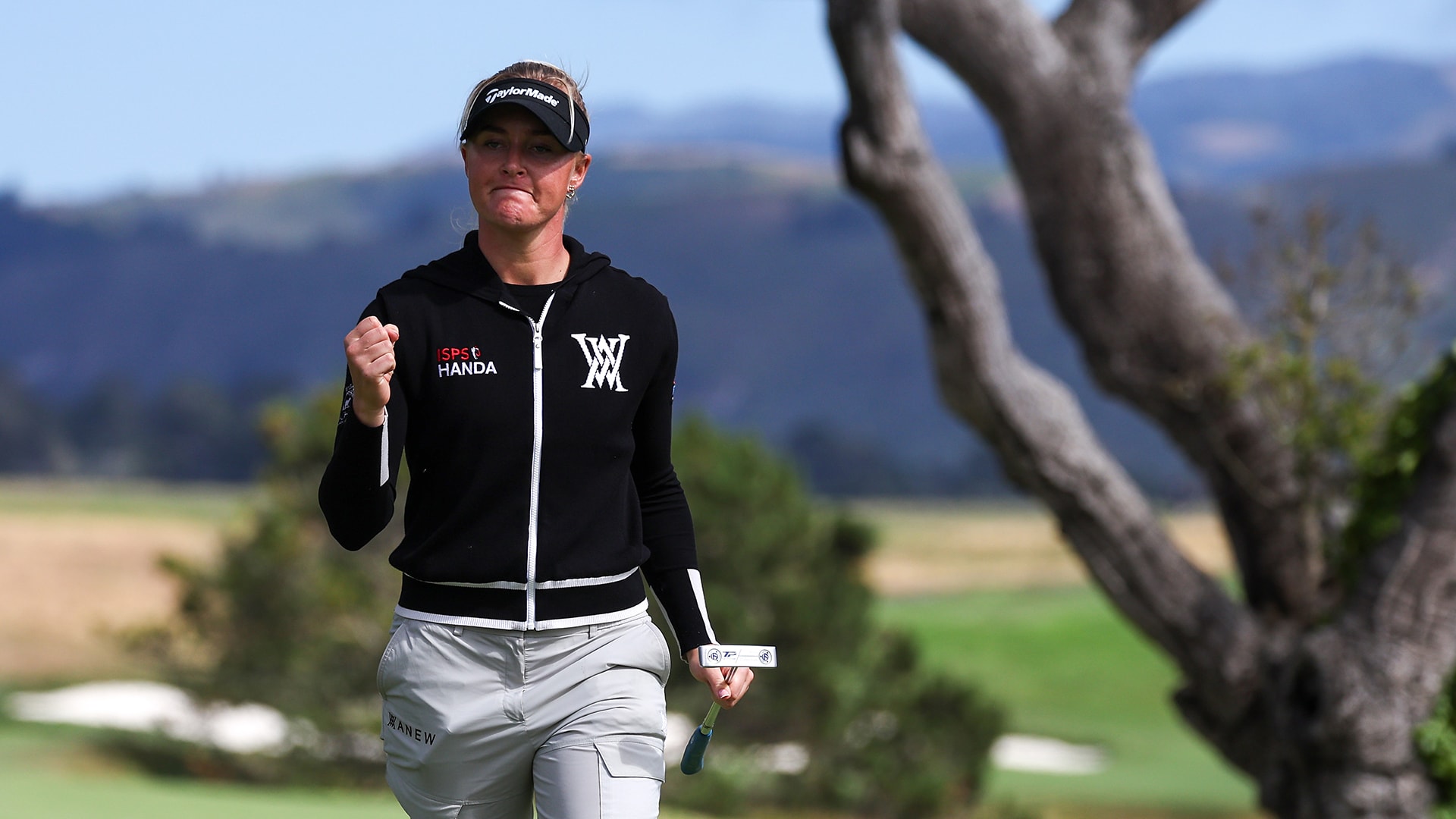 Charley Hull ties for second after nearly pulling off Tiger-like shot at Pebble’s 18th