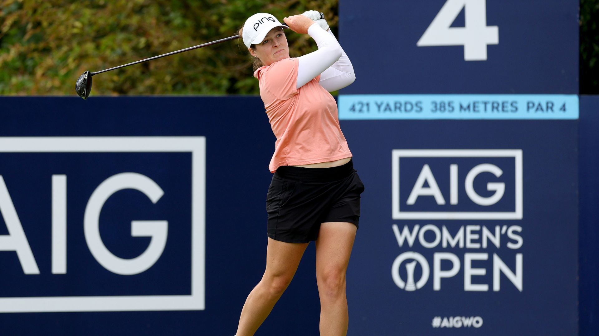 Ally Ewing grabs 36-hole lead at AIG Women’s Open in Brian Harman-esque fashion