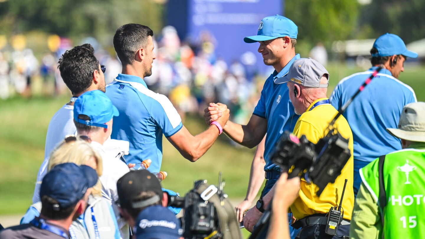 With Djokovic watching, Aberg wins in Ryder Cup debut