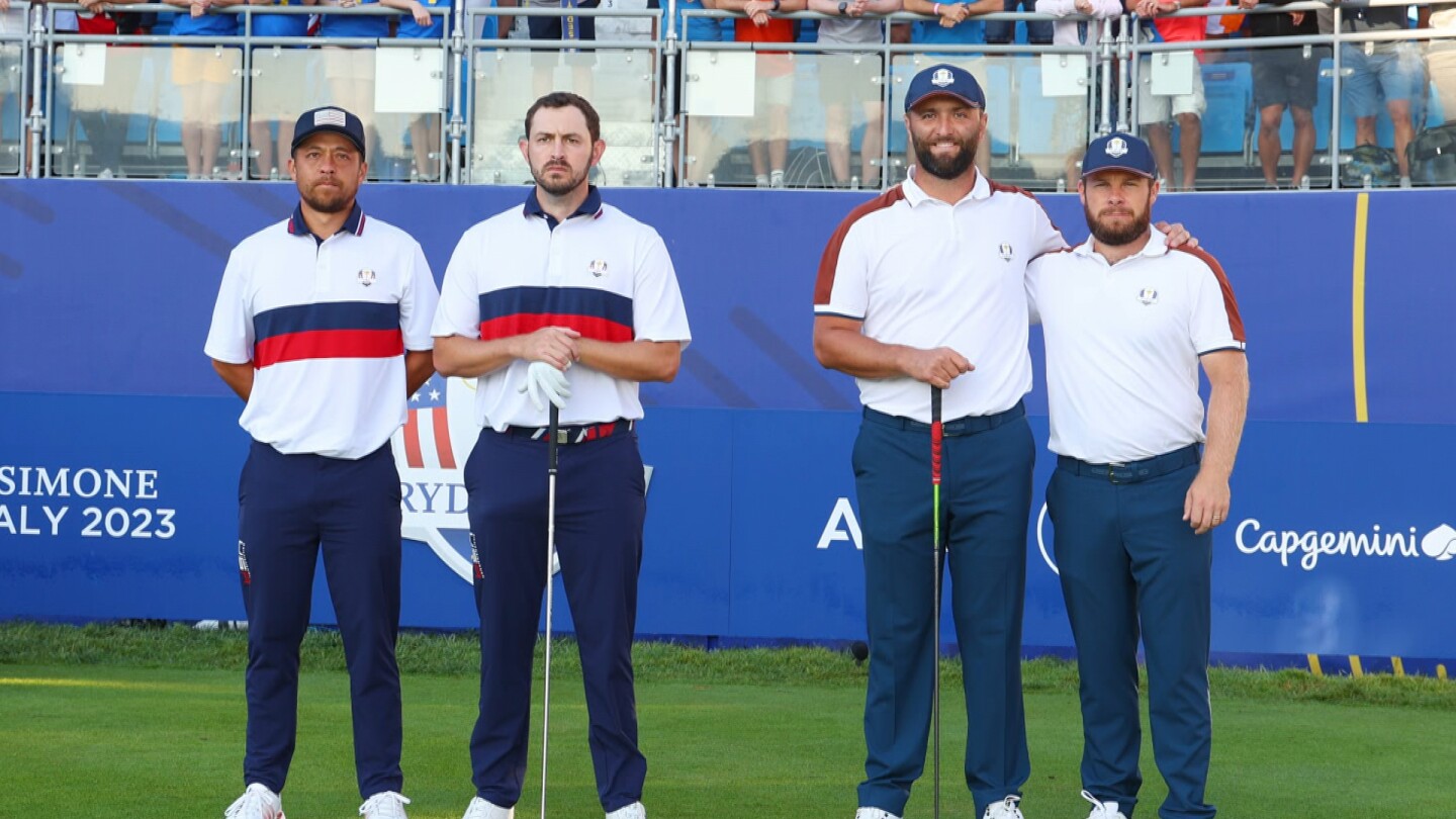 Jon Rahm’s tee shot wins Ryder Cup foursomes match for Europe