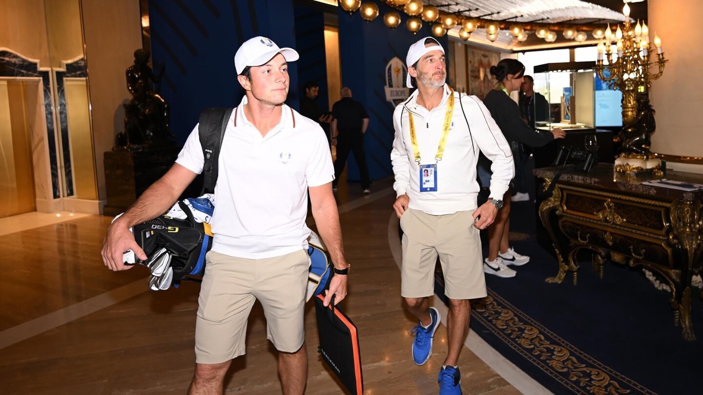 Ryder Cup players arriving at Marco Simone Golf & Country Club in Italy