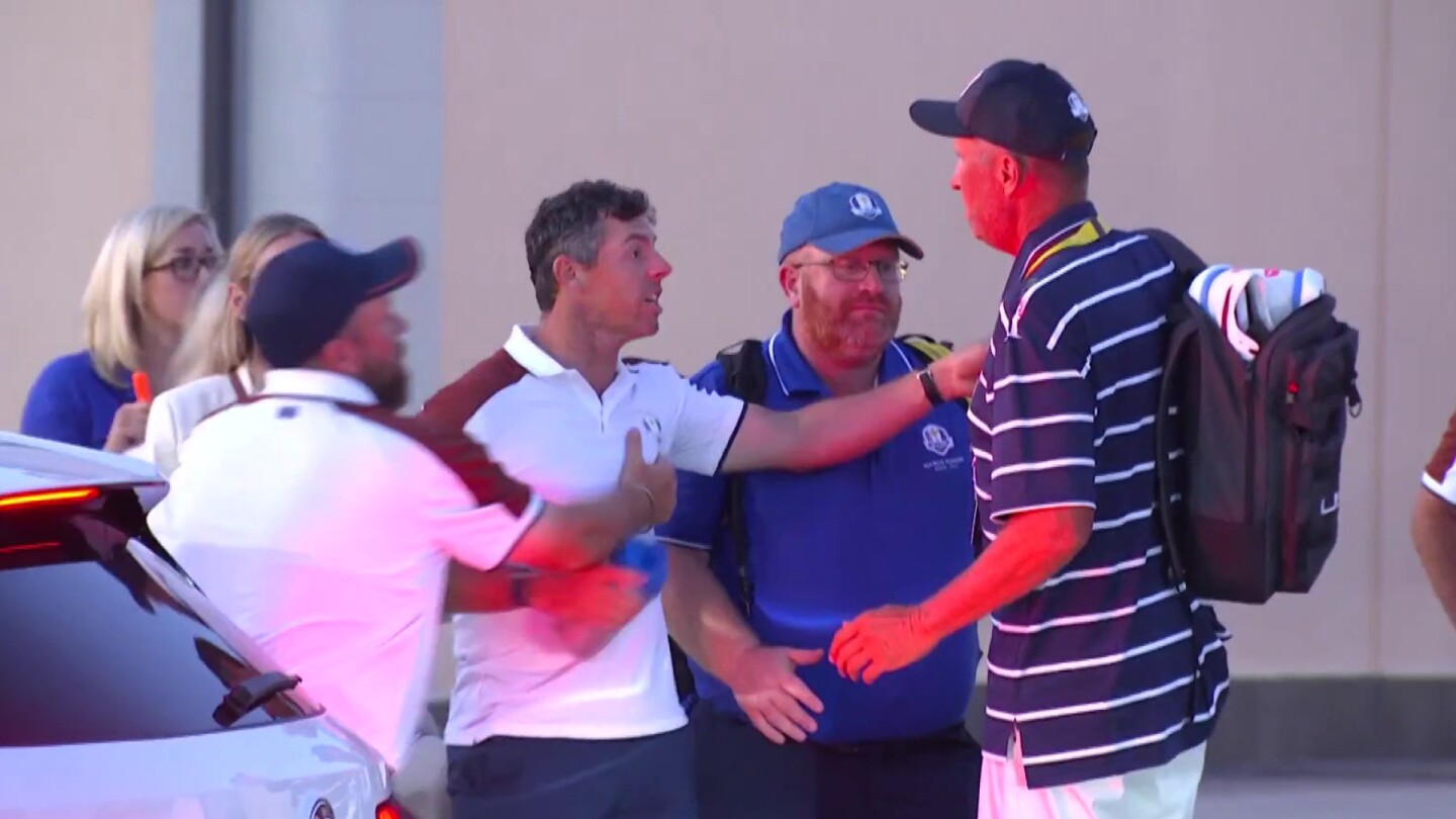 Rory McIlroy, Jim ‘Bones’ Mackay have heated exchange after Ryder Cup Day 2