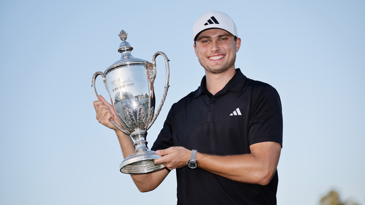 Åberg goes 61-61 over weekend at RSM for first PGA Tour title