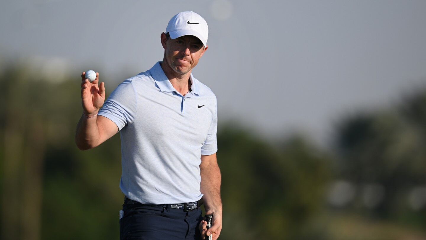 Despite making quadruple bogey, McIlroy leads in Dubai