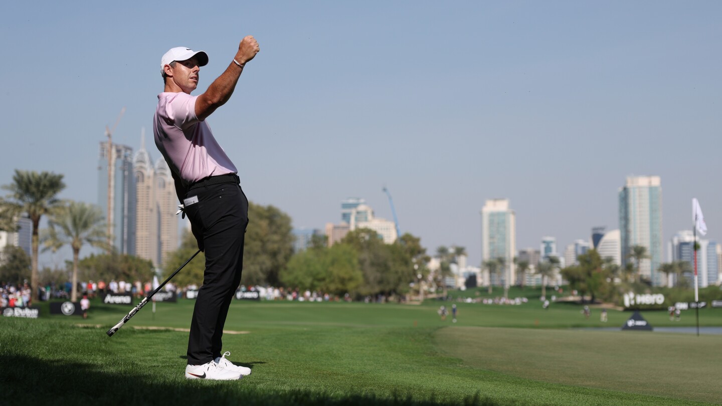 McIlroy eagles 18 for 63; two back of Young in Dubai