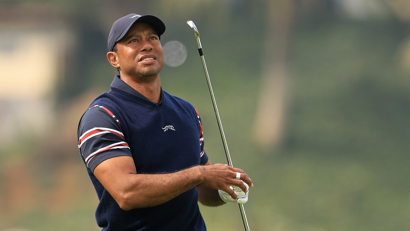 Tiger Woods practices Sunday at Augusta National, ahead of Masters Tournament week
