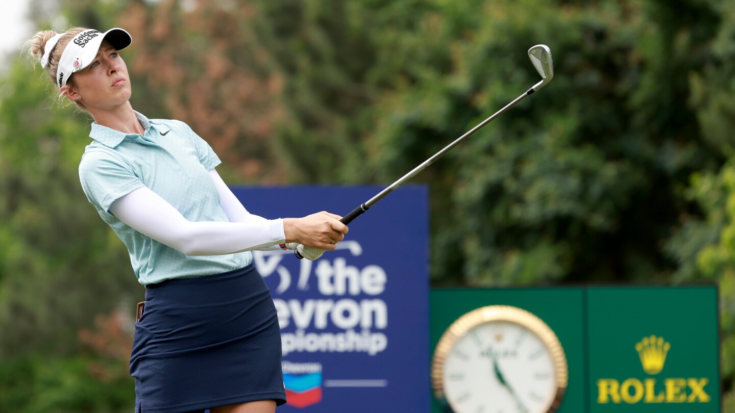 Nelly Korda shrugs off opening double Friday at Chevron, continues quest for fifth straight win