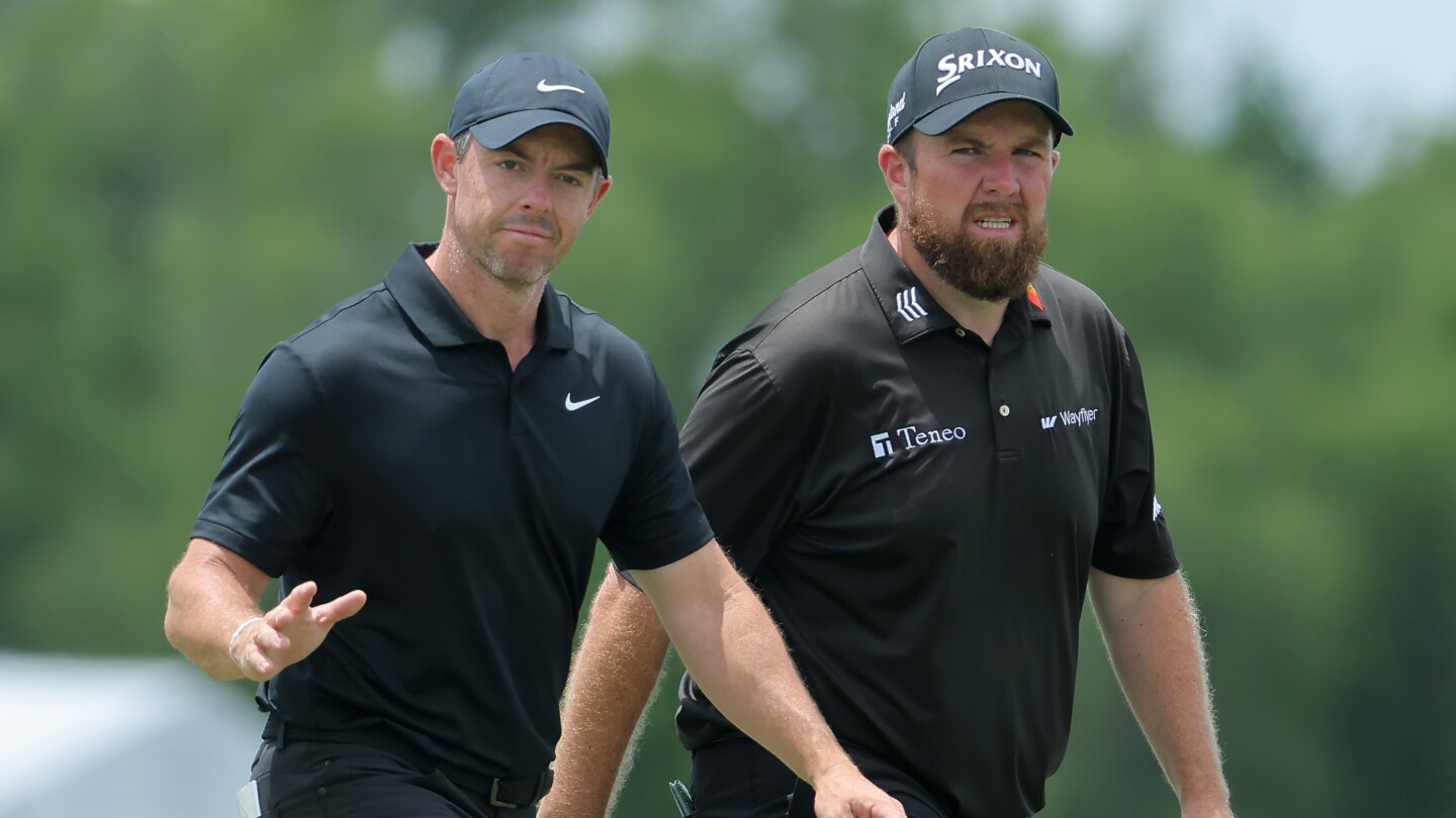 Rory McIlroy, Shane Lowry share lead entering weekend in New Orleans
