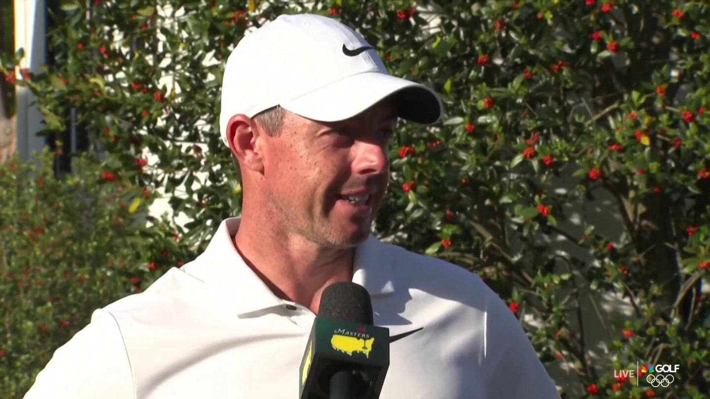 Rory McIlory staying positive ahead of Round 2 at 2024 Masters Tournament