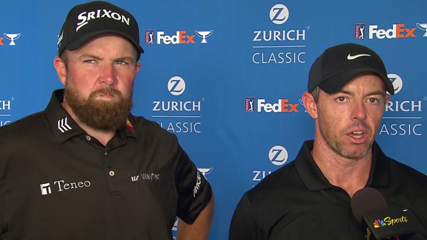 Rory McIlroy, Shane Lowry discuss a tricky Round 2 of the Zurich Classic