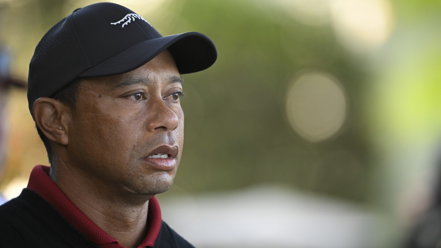 Tiger Woods practices at Valhalla Golf Club ahead of PGA Championship