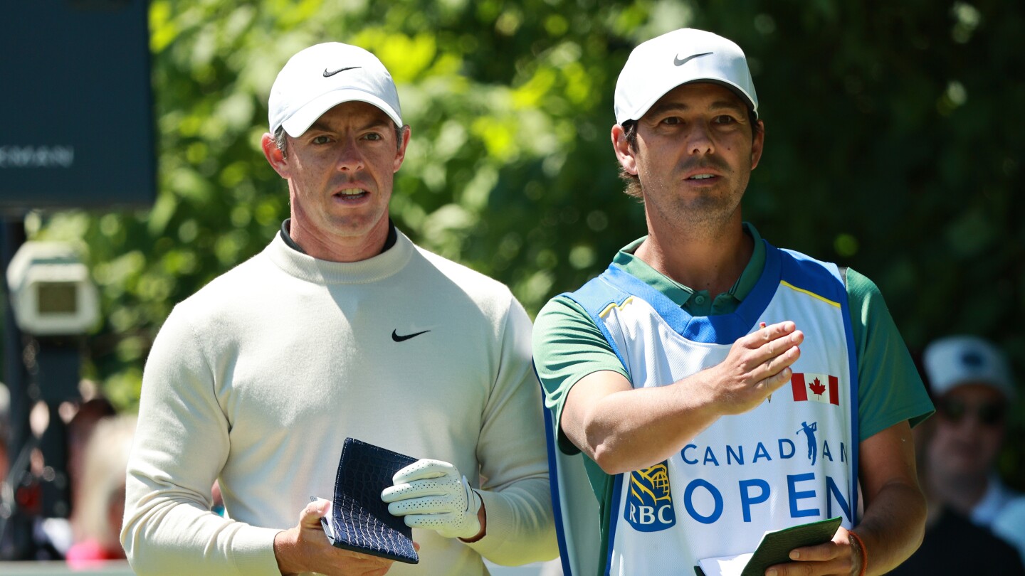 After celebrating caddie’s birthday, Rory McIlroy shoots 66 at RBC Canadian