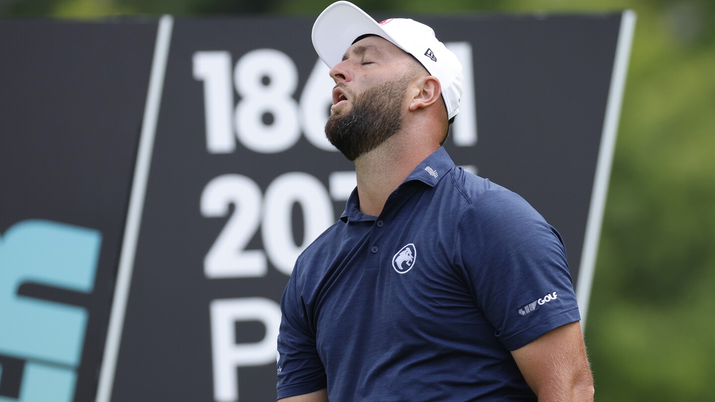 Jon Rahm set off by drone during LIV Nashville final round, later chips in