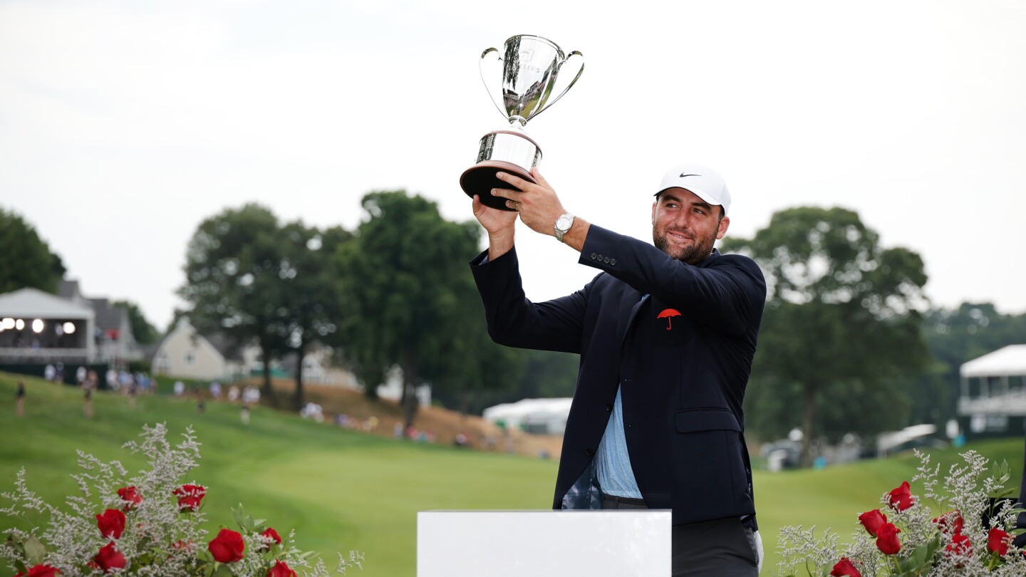 Scottie Scheffler wins sixth Tour event of season after disruptive finish at Travelers Championship