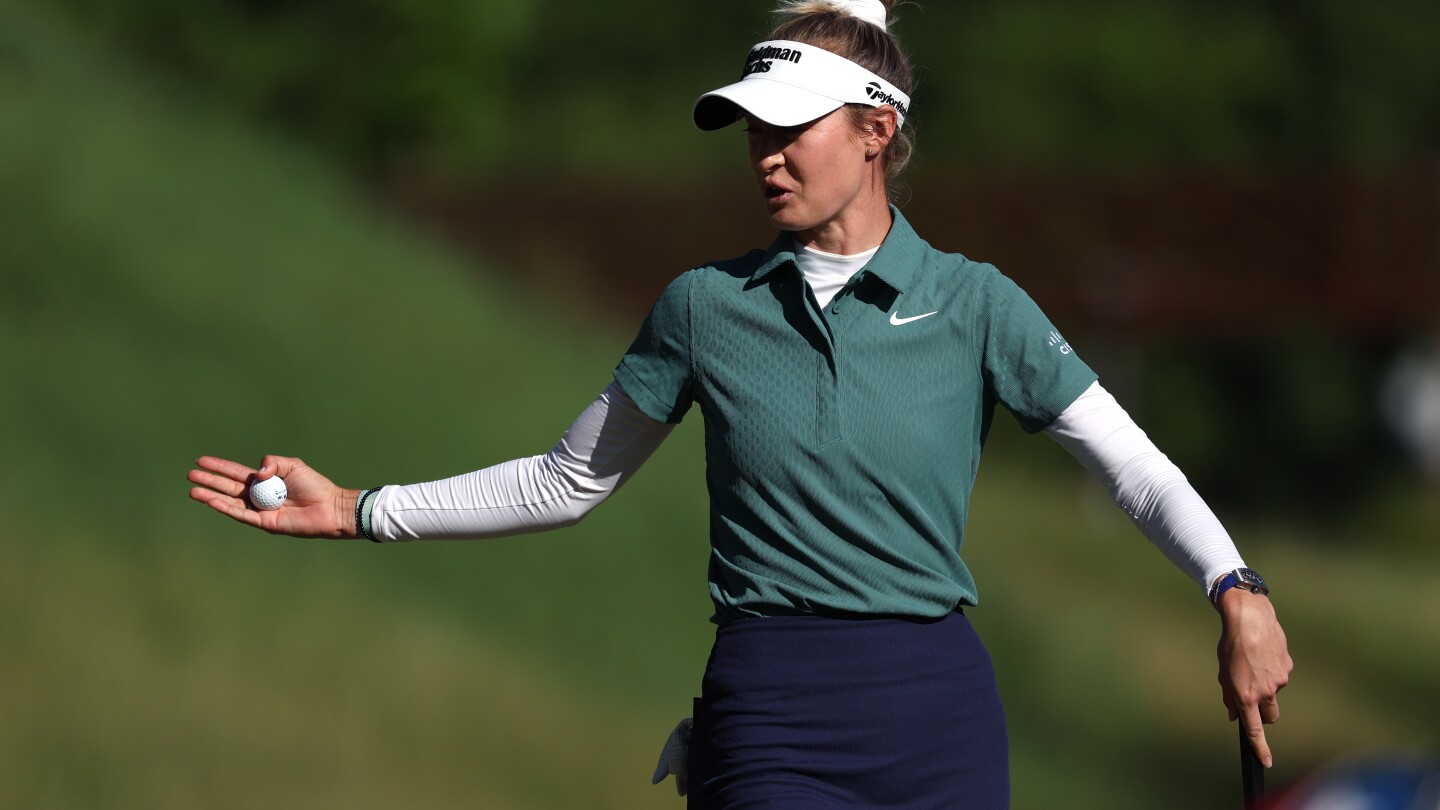 Nelly Korda lets 12th hole know how she feels as she misses U.S. Women’s Open cut