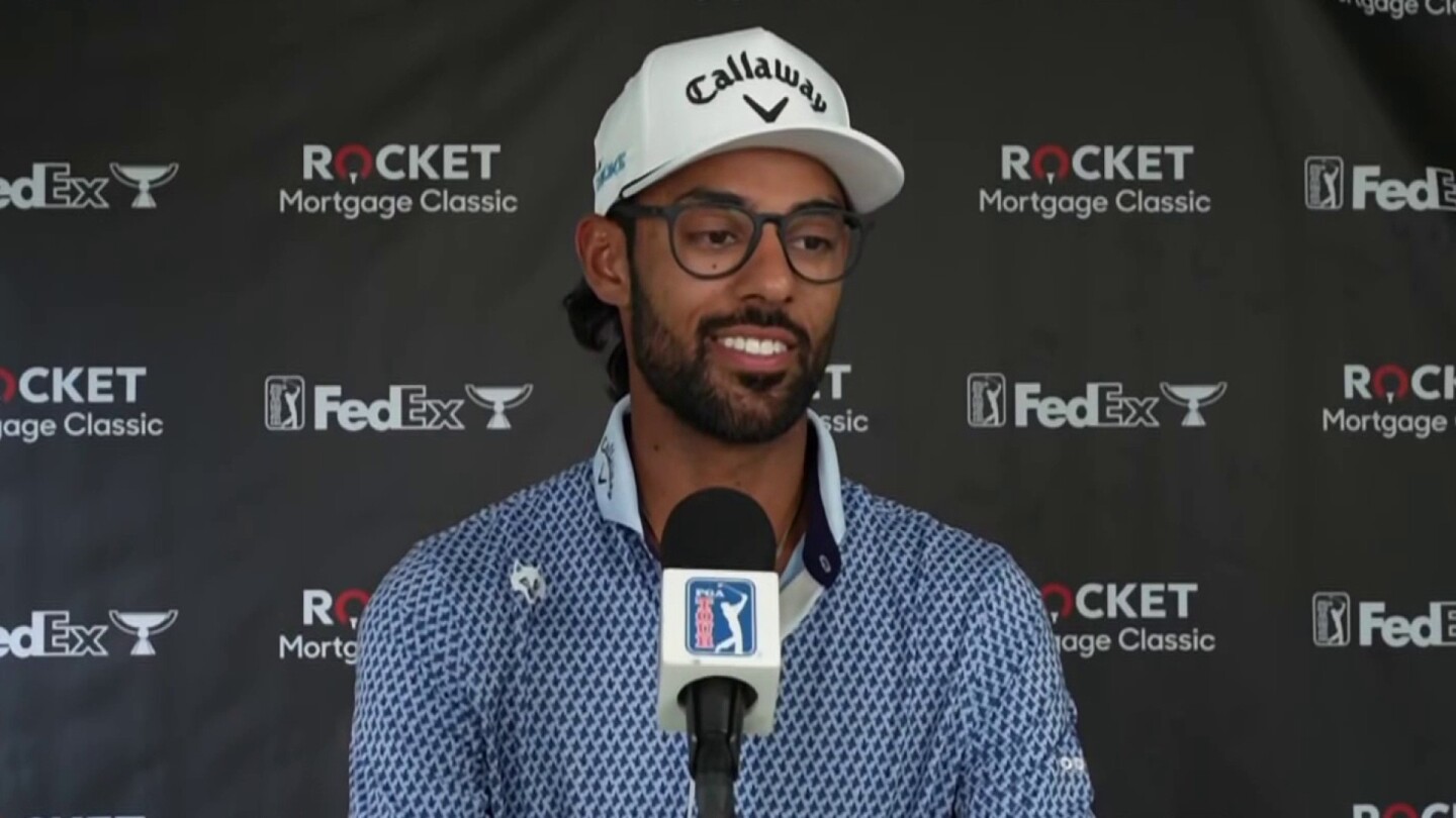 Akshay Bhatia cards a first-round 64 at 2024 Rocket Mortgage Classic