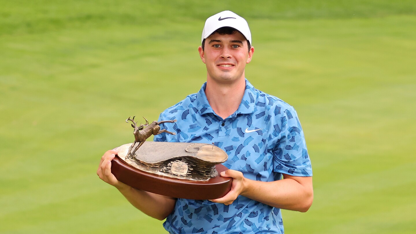 Davis Thompson sets scoring record, wins first PGA Tour event at John Deere Classic