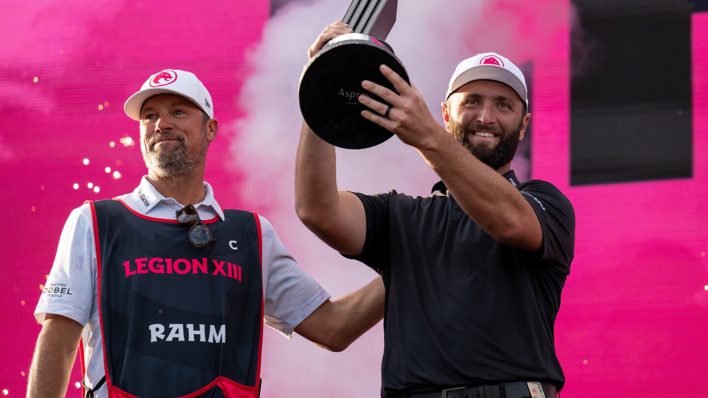 ‘Hasn’t been the easiest’: Jon Rahm posts emotional first LIV individual victory in U.K.